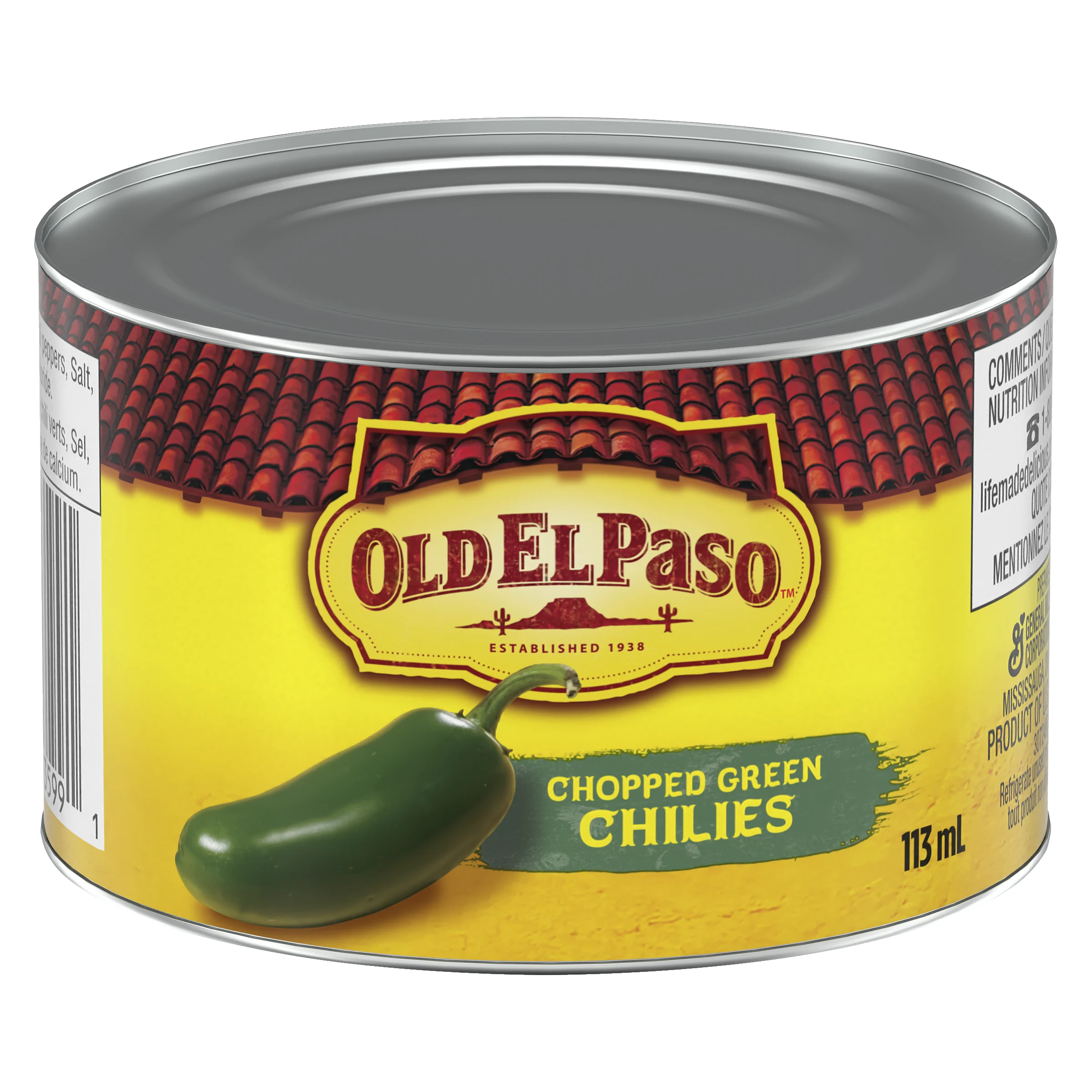 Old El Paso Chopped Green Chilies, 113mL/4 oz. Can