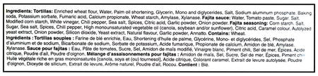 Old El Paso Fajita Dinner Kit, 400g/14.1 oz - Ingredients