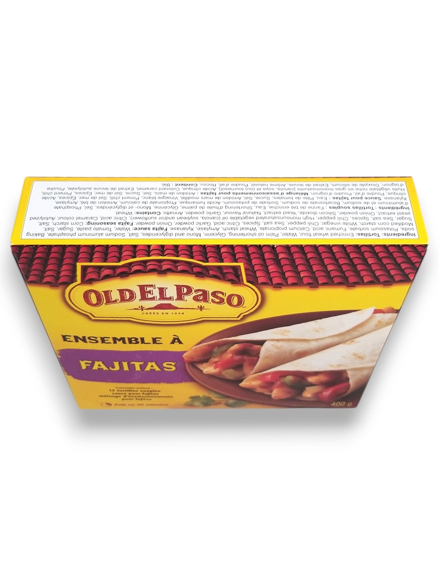 Old El Paso Fajita Dinner Kit –  Makes 12 Tortillas, 400g (14.1 oz) Box – Top
