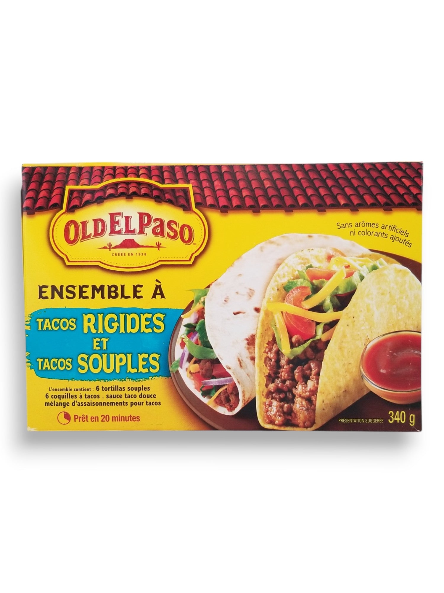 Old El Paso Hard and Soft Taco Kit, 12ct, 340g - Back