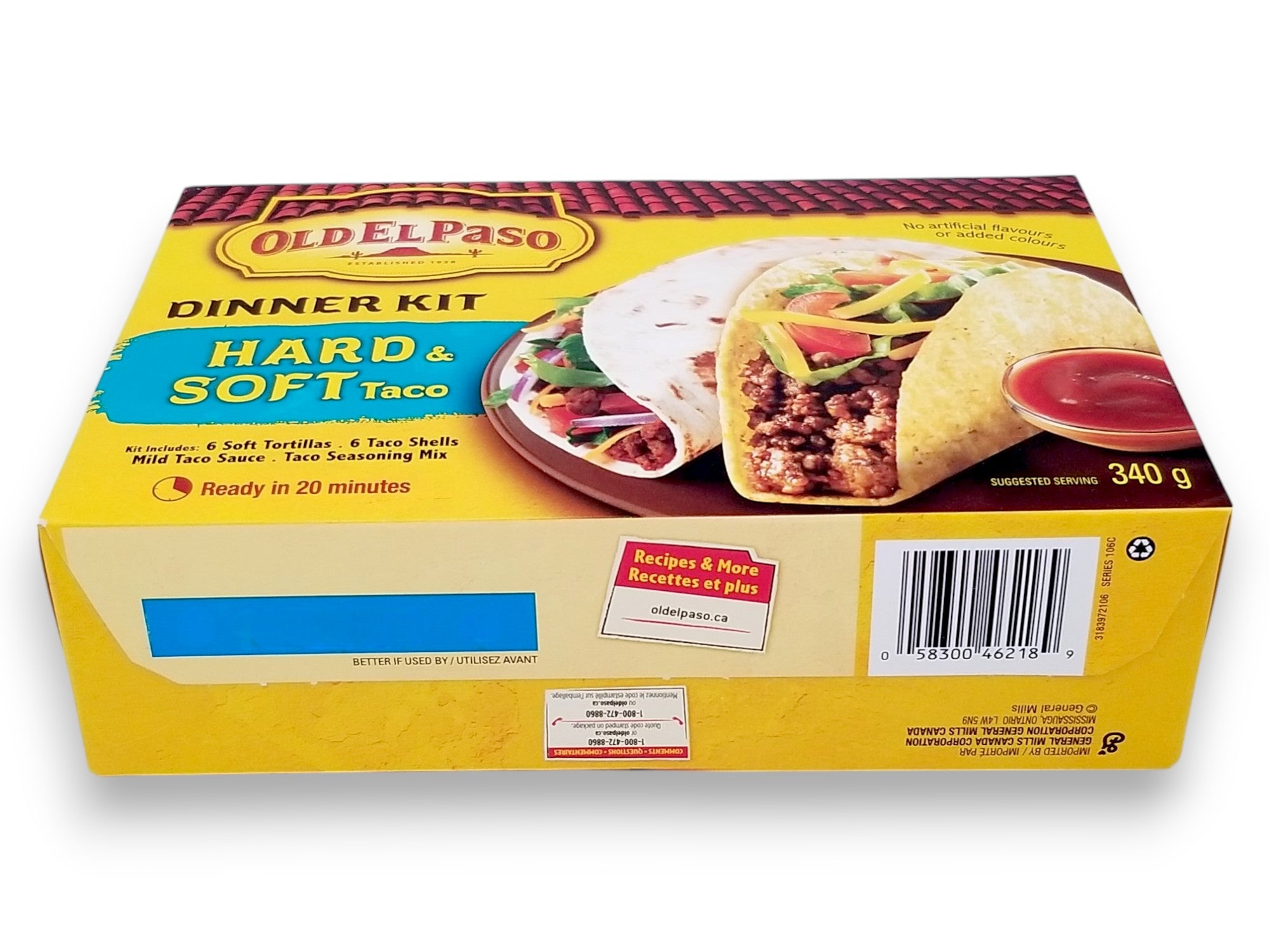 Old El Paso Hard and Soft Taco Kit, 12ct, 340g - Bottom