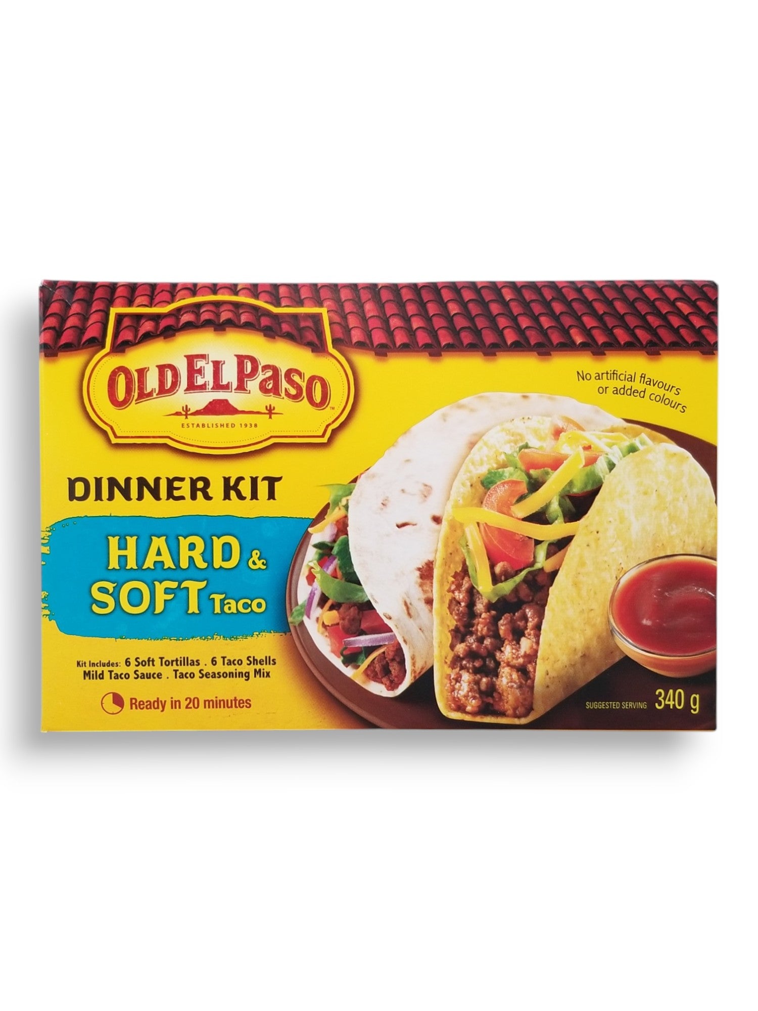 Old El Paso Hard and Soft Taco Kit, 12ct, 340g - Front