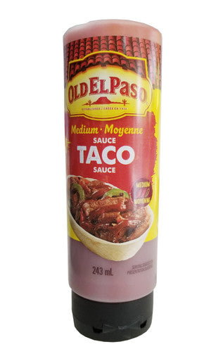 Old El Paso Taco Medium Sauce 243ml/9 fl. oz., {Imported from Canada}