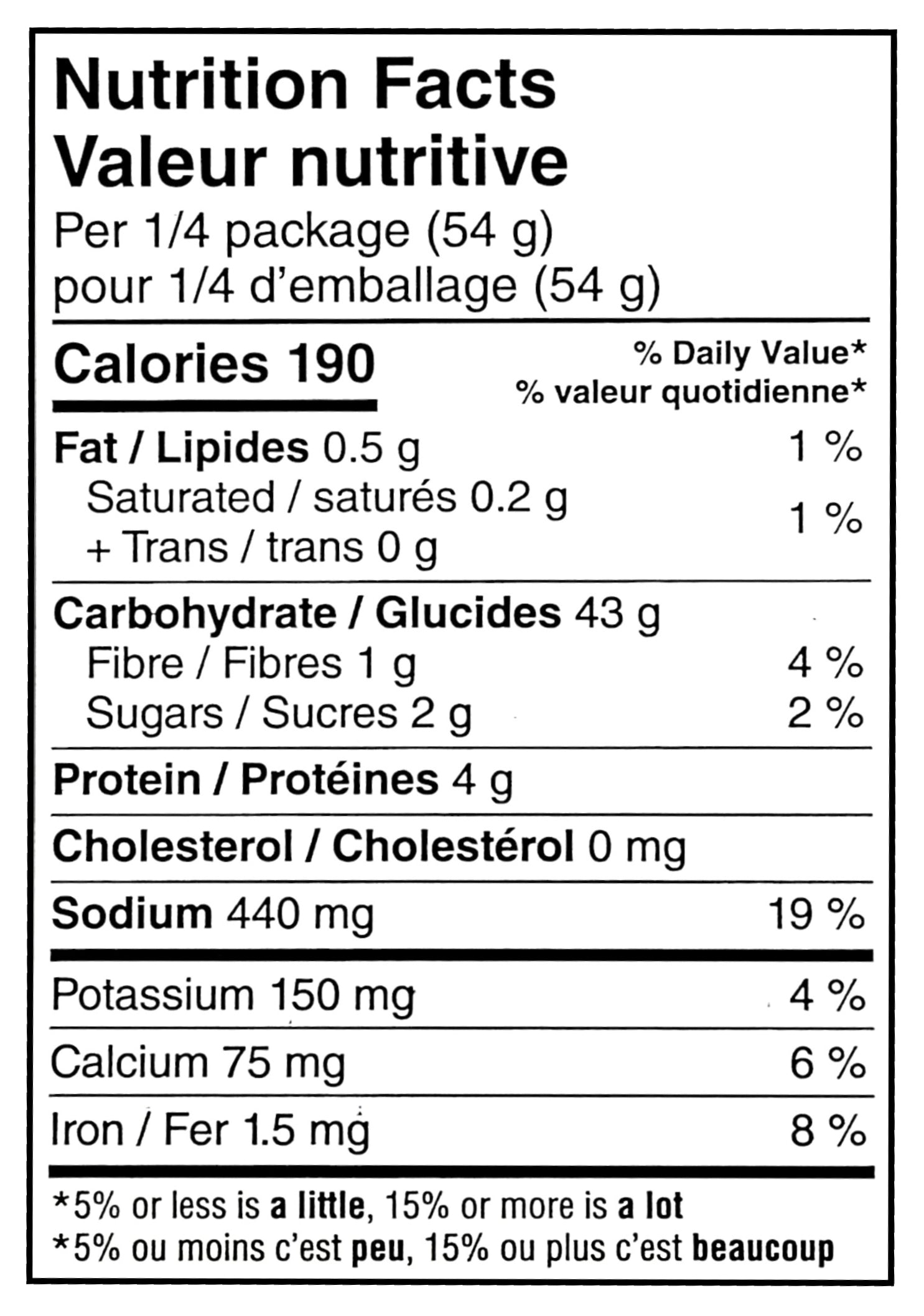 Old El Paso Mexican Rice, 215g/7.6 oz - Nutrition Facts