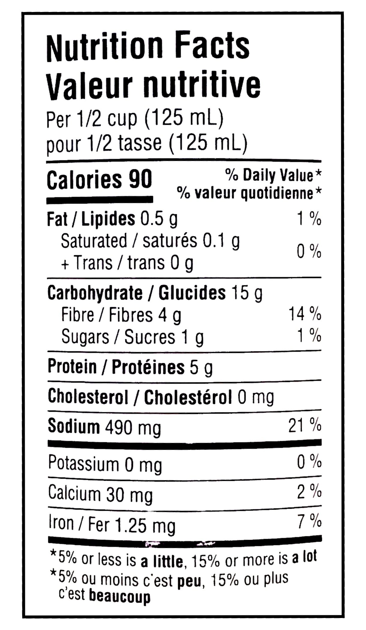 Old El Paso Refried Beans with Mild Green Chilies, 398ml/13.5oz. - Nutrition Facts