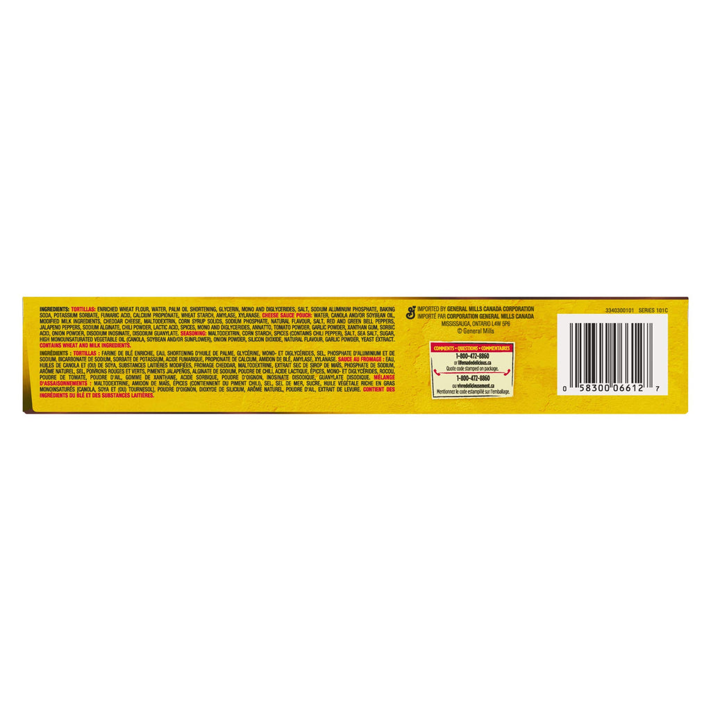 Old El Paso Soft Taco Bake Dinner Kit – 312g Right side of the box