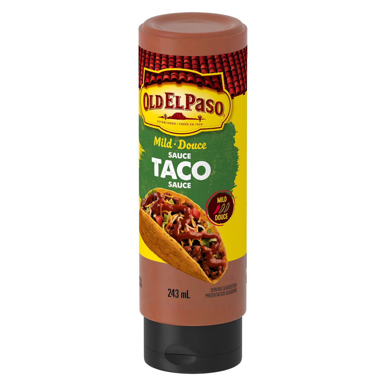 Old El Paso Taco Mild Sauce 243ml/9 fl. oz., Bottle Left Angle
