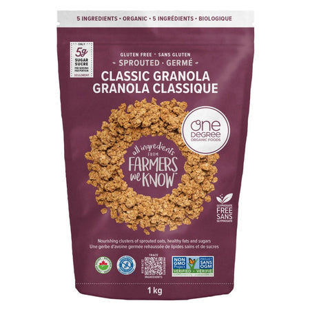One Degree Organic Foods Sprouted Classic Granola — Gluten-Free, Non-GMO, 1 kg