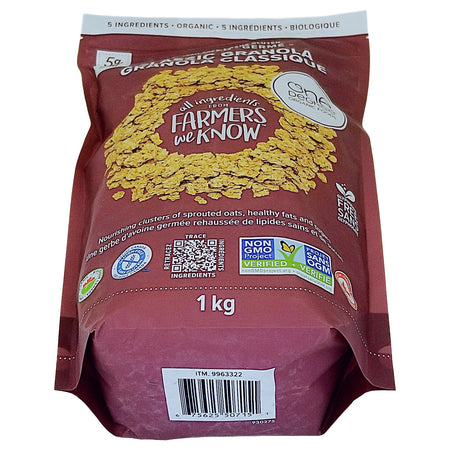 One Degree Organic Foods Sprouted Classic Granola — Gluten-Free, Non-GMO, 1 kg