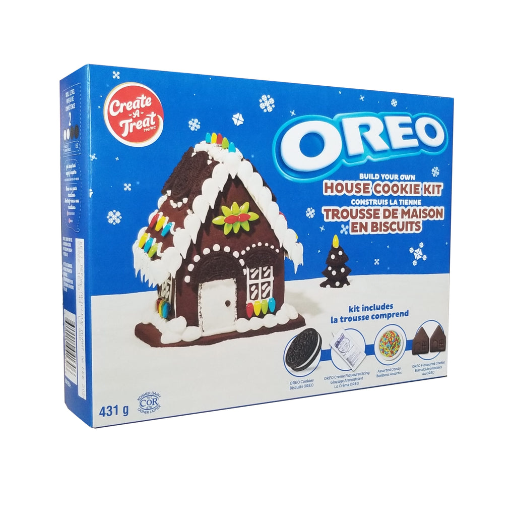 Oreo House Cookie Kit, Christmas Gingerbread House Variation, 431g/15 oz