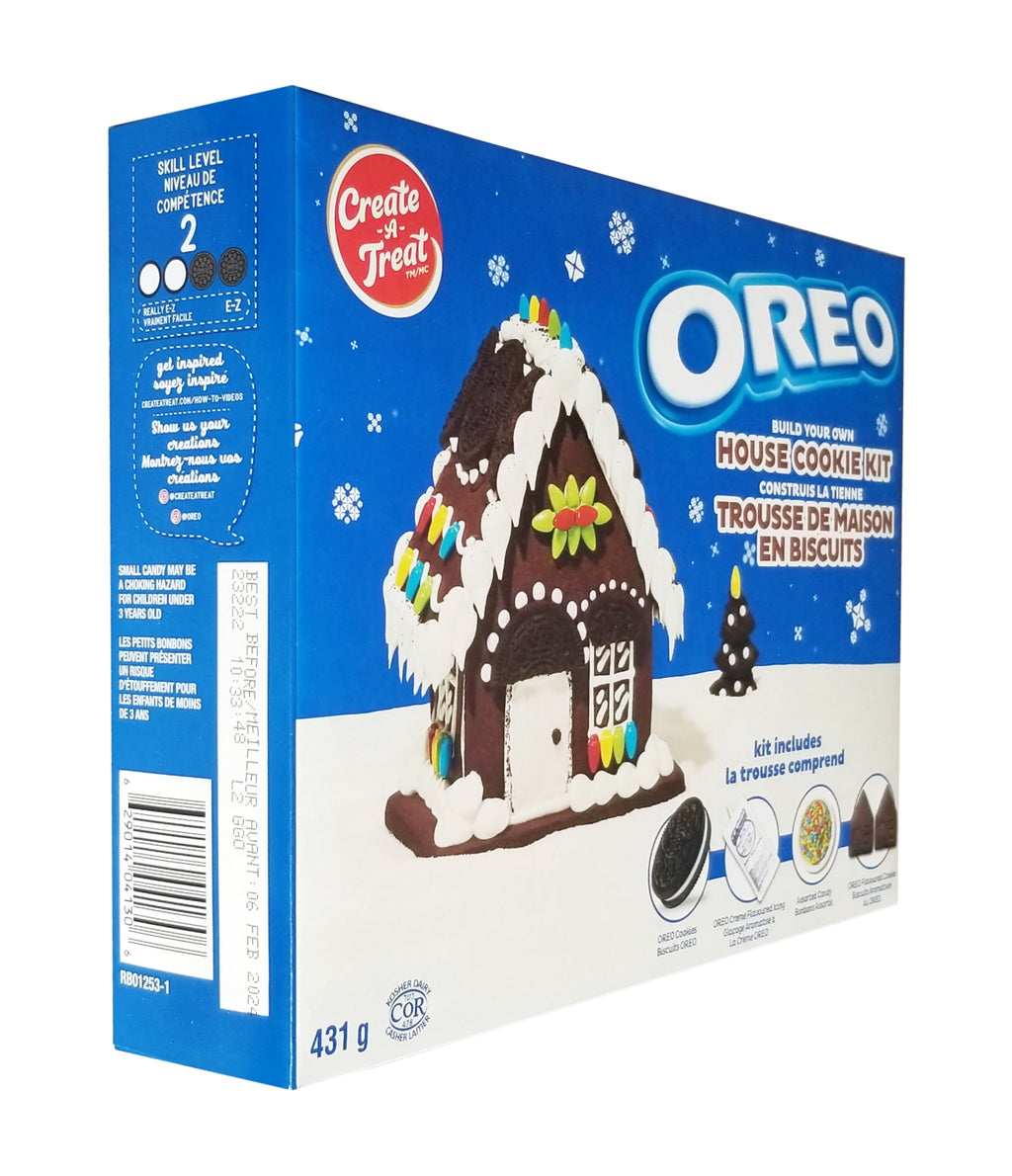 Oreo House Cookie Kit, Christmas Gingerbread House Variation, 431g/15 oz