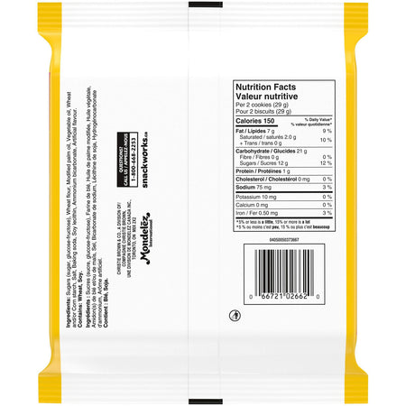 Oreo Golden Double Stuf Cookies, 261g/9.2 oz. Bag Back Side