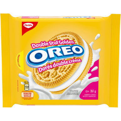 Oreo Golden Double Stuf Cookies, 261g/9.2 oz. Bag Front