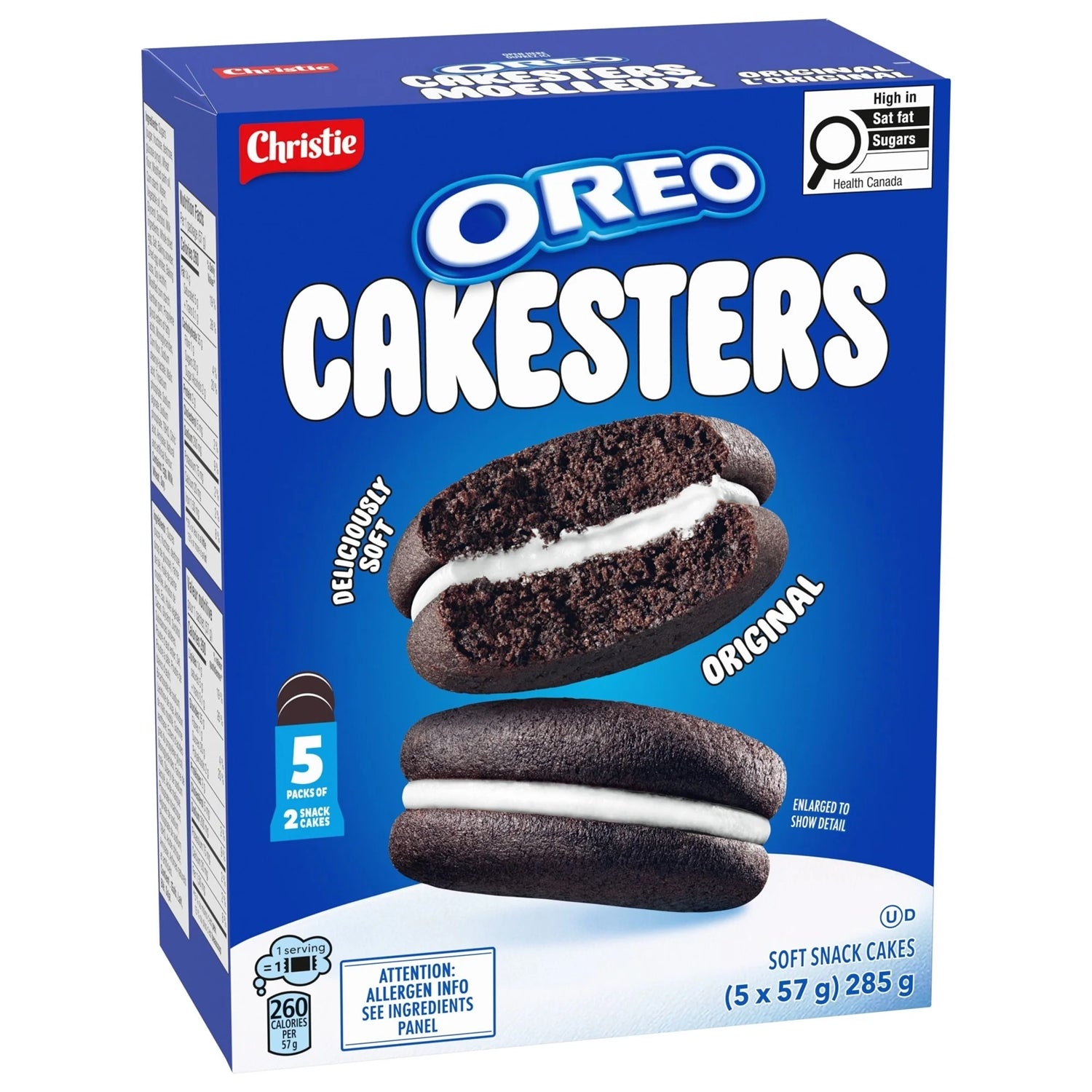 Box of Christie Oreo Cakesters on a white background