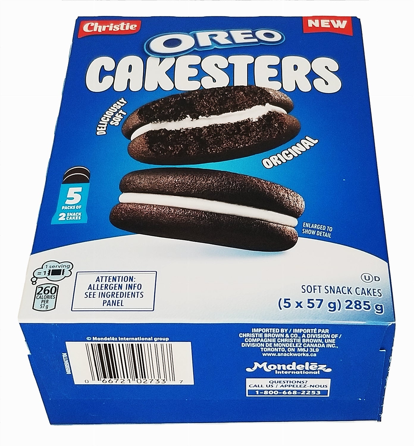 Box of Christie Oreo Cakesters on a white background