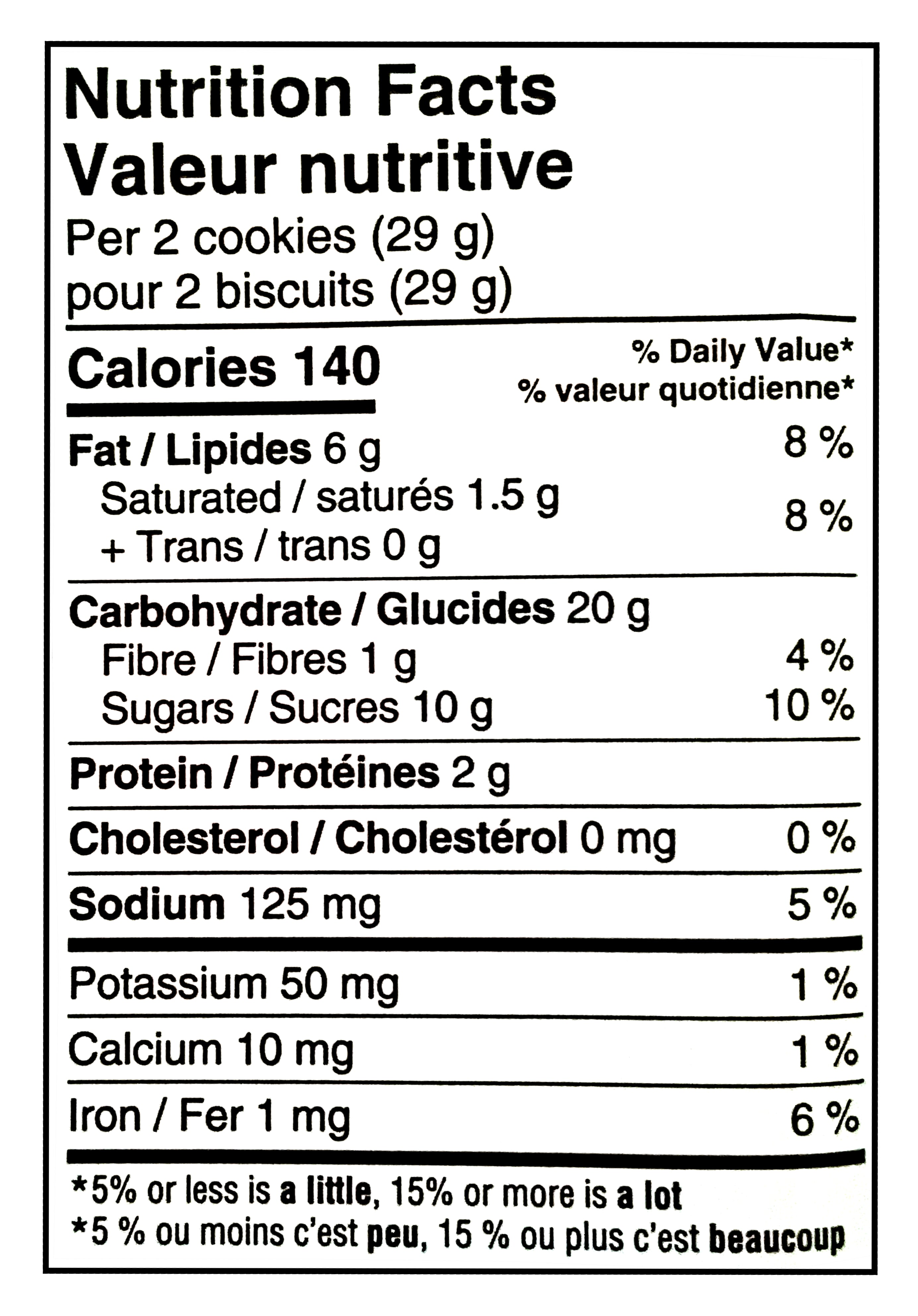 Nutrition facts label for Oreo Peanut Butter Creme Chocolate Sandwich Cookies, 486g/17.1 oz