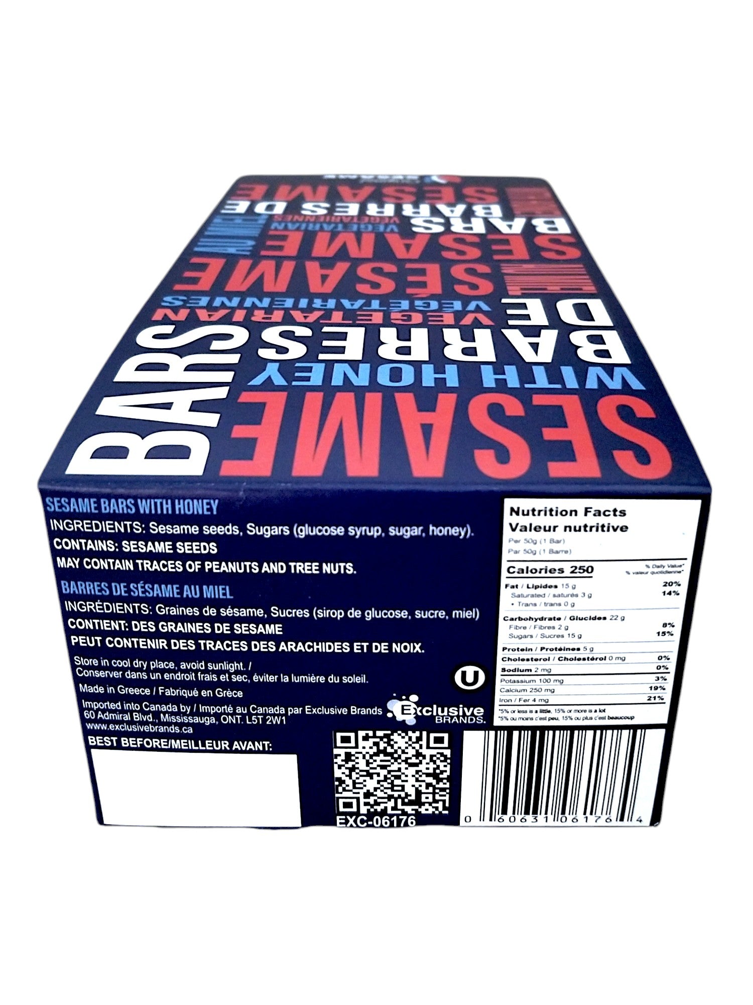 Original Sesame Bars With Honey, King Size Bars, (Pack of 24), 24x50g/1.2 kg