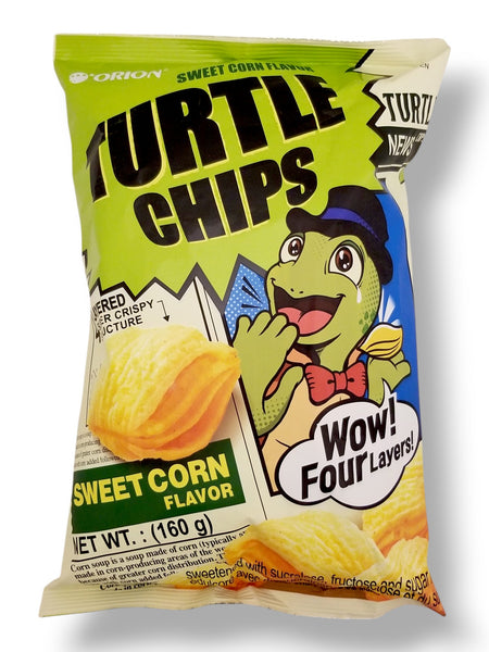 Orion Turtle Chips Sweet Corn Flavor, 160g/5.6 oz. - Front Of Bag
