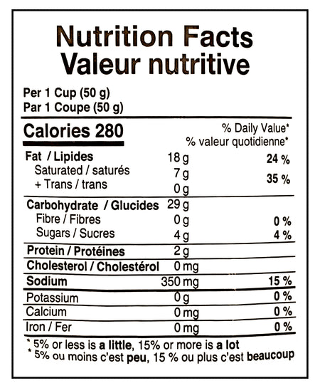 Orion Turtle Chips Sweet Corn Flavor, 160g/5.6 oz. - Nutrition Facts Label