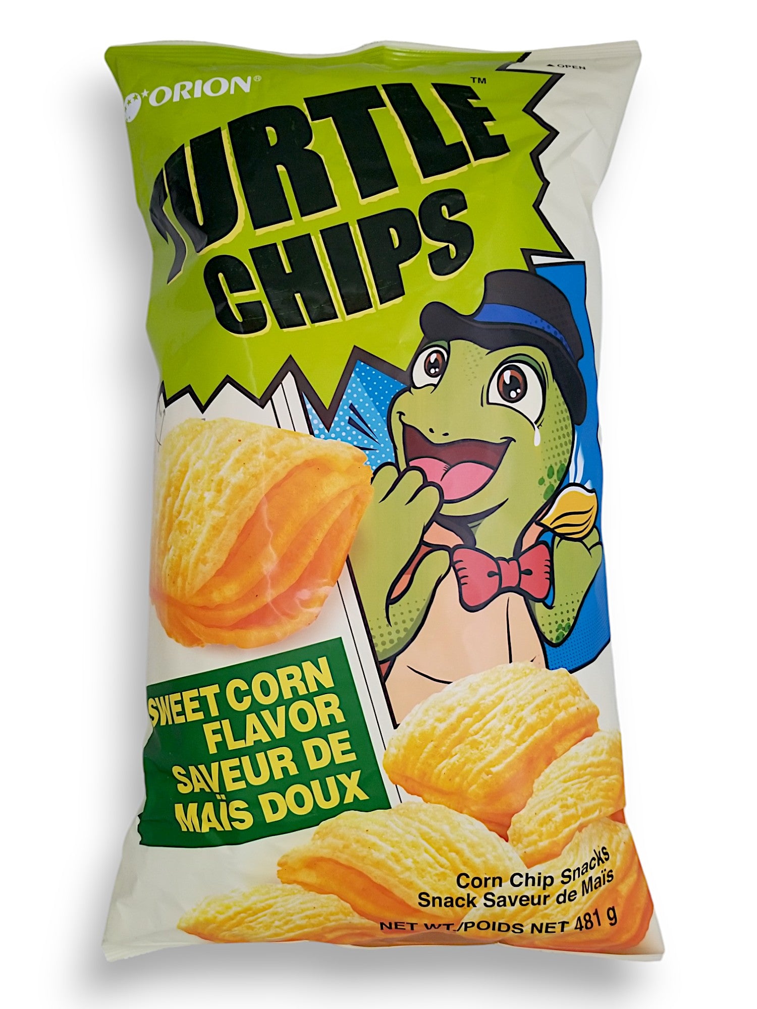 Orion Turtle Chips Sweet Corn Flavor, 481g/1.06 lb., front of bag