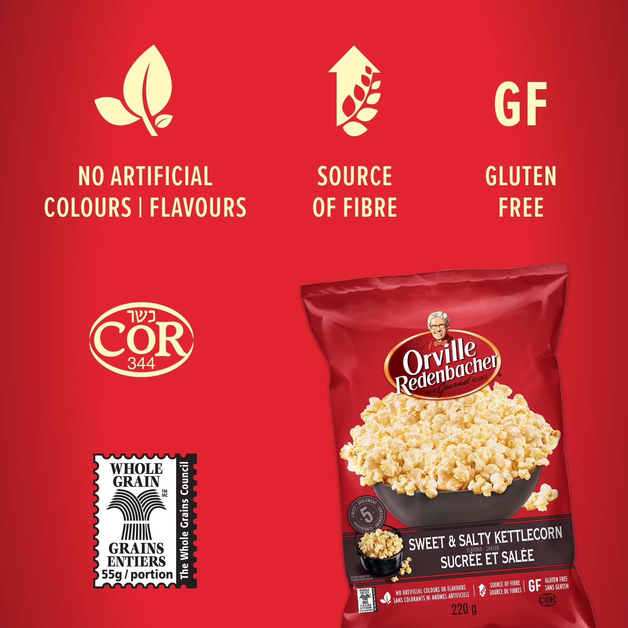 Orville Redenbacher's Kettlecorn Popcorn variety of flavors, sweet salty popcorn snack lineup