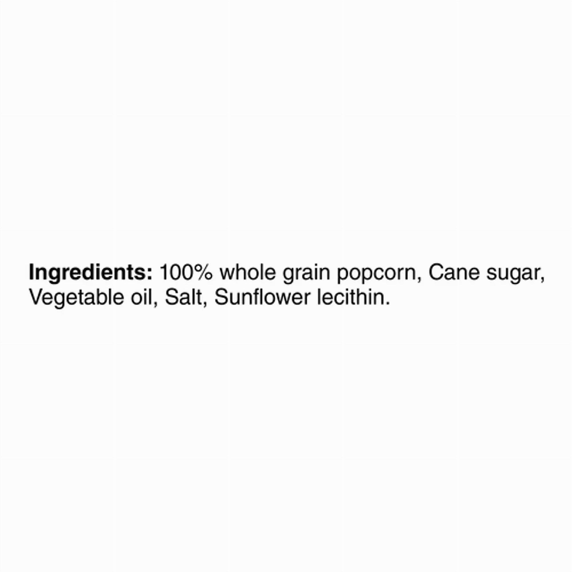 Orville Redenbacher's Sweet & Salty Kettlecorn Popcorn 220g ingredients list, non-GMO whole grain