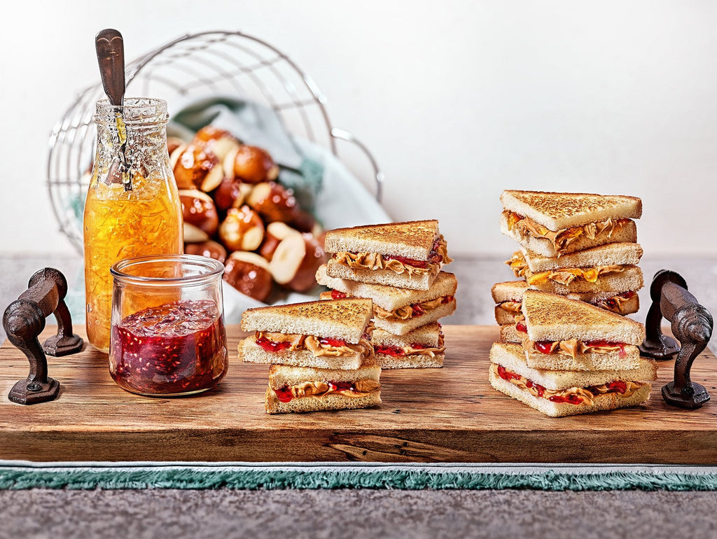 Adams 100% Natural Crunchy Peanut Butter & Jelly sandwiches