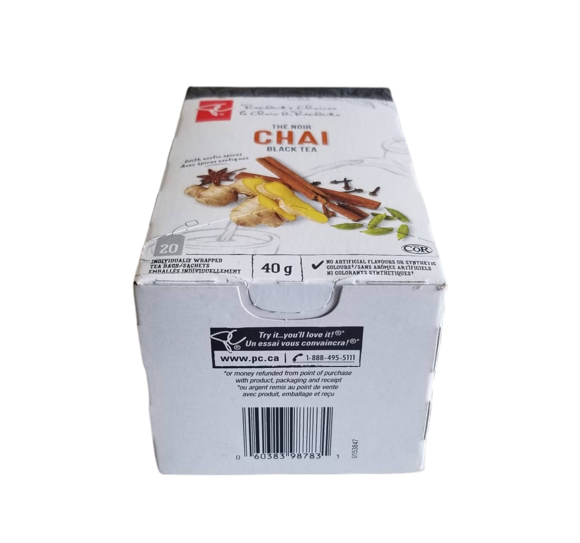 President's Choice Chai Black Tea, 20ct, 40g/1.4 oz