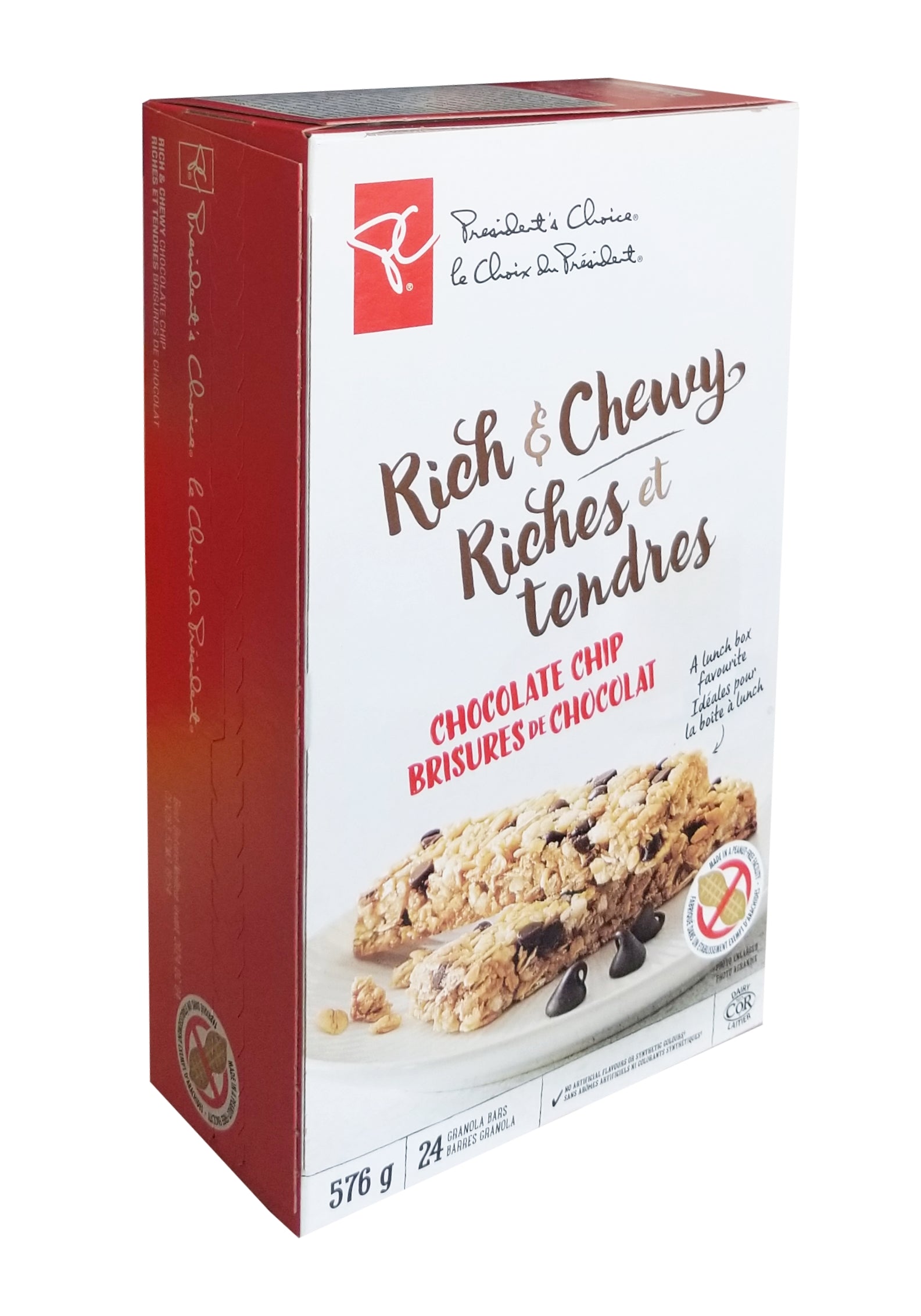 President's Choice Rich & Chewy Chocolate Chip Granola Bars, 24 count, 576g/20.0 oz