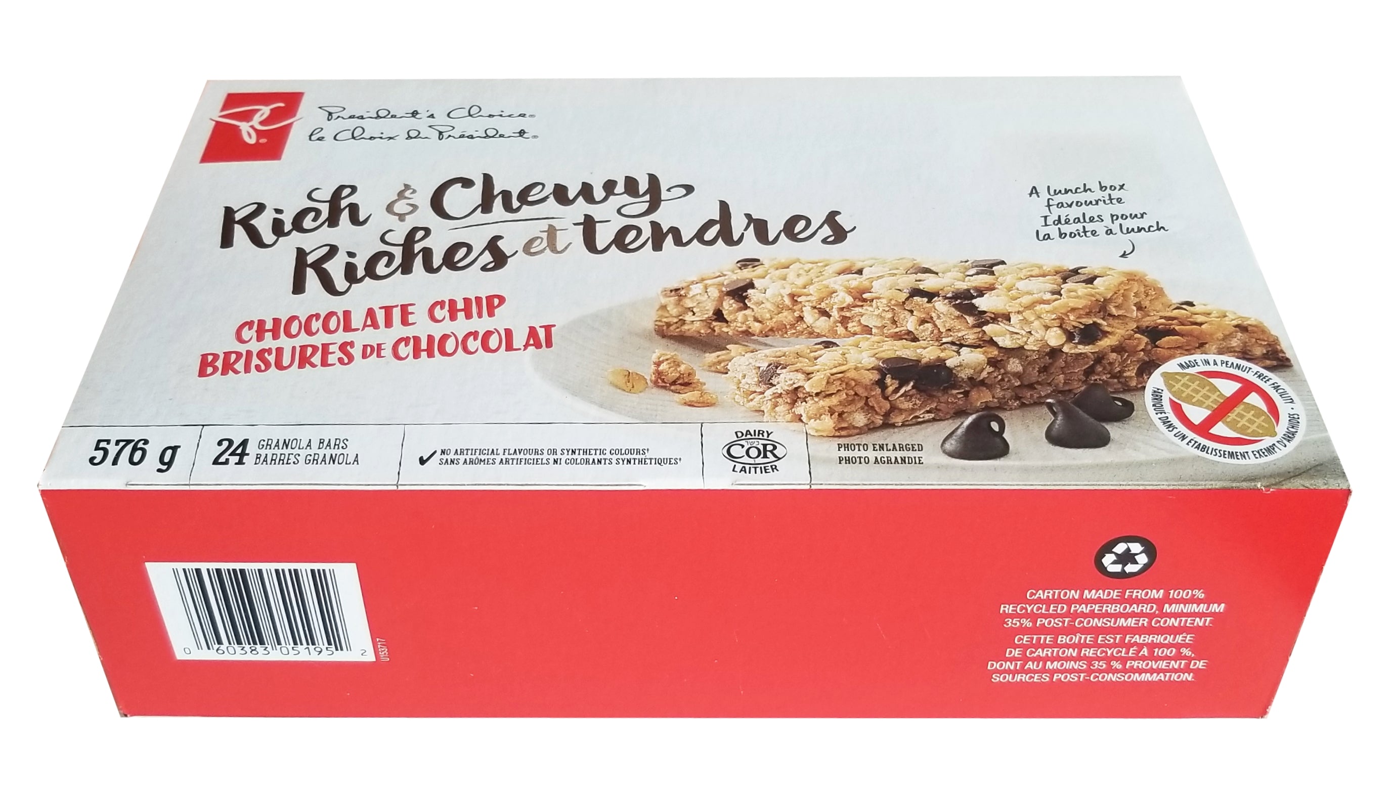 President's Choice Rich & Chewy Chocolate Chip Granola Bars, 24 count, 576g/20.0 oz