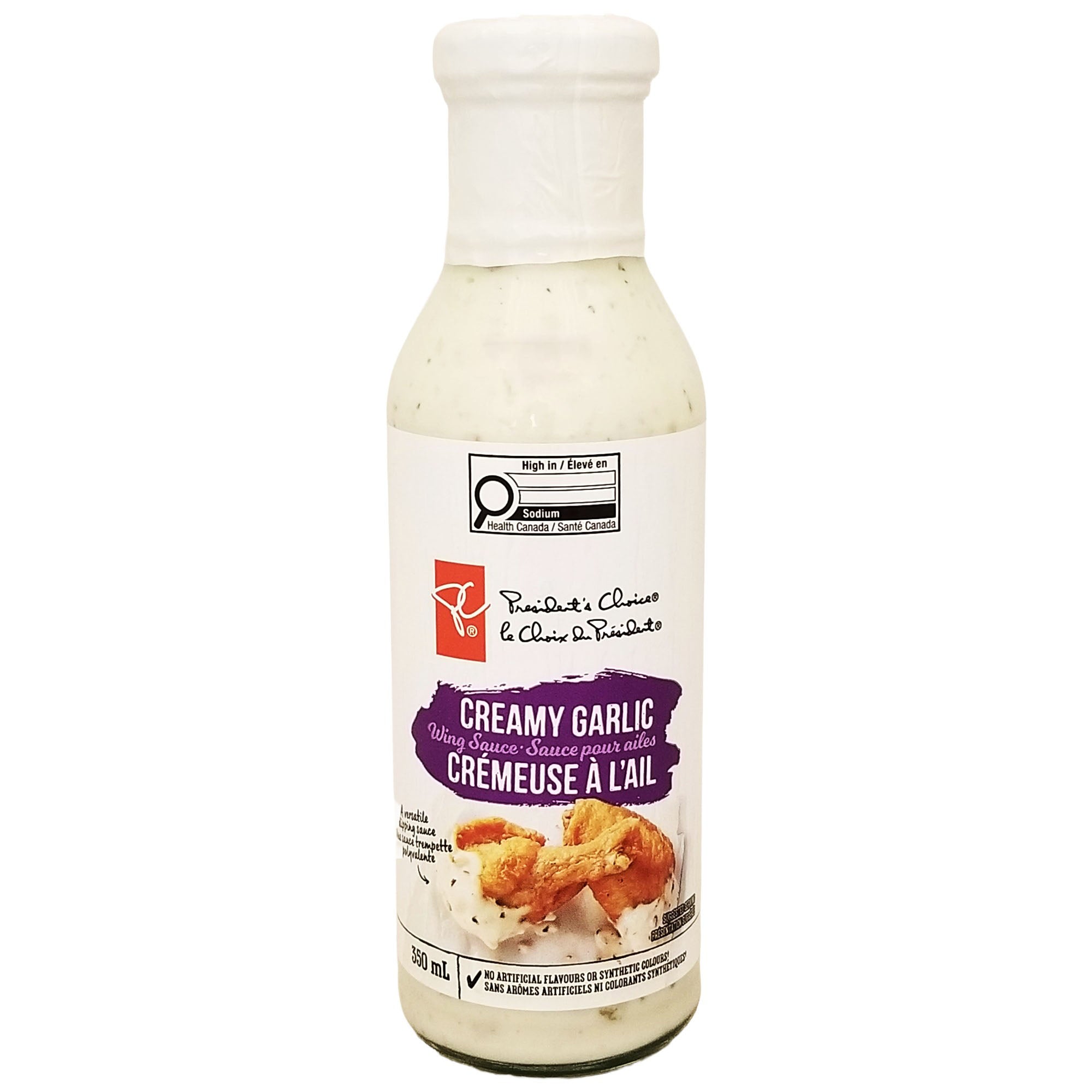 President's Choice Creamy Garlic Wing Sauce, 350ml (11.8 fl oz)