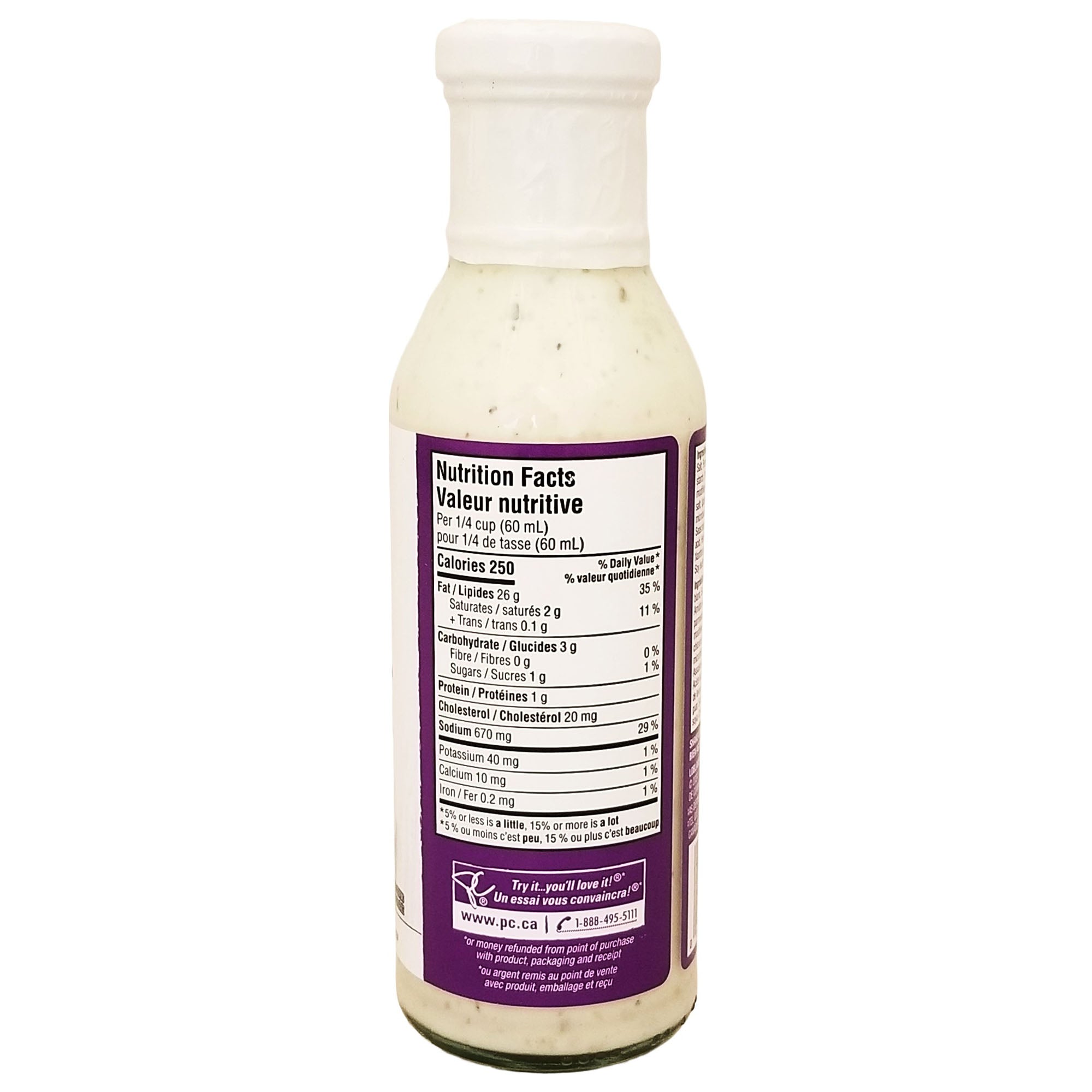 President's Choice Creamy Garlic Wing Sauce, 350ml (11.8 fl oz)