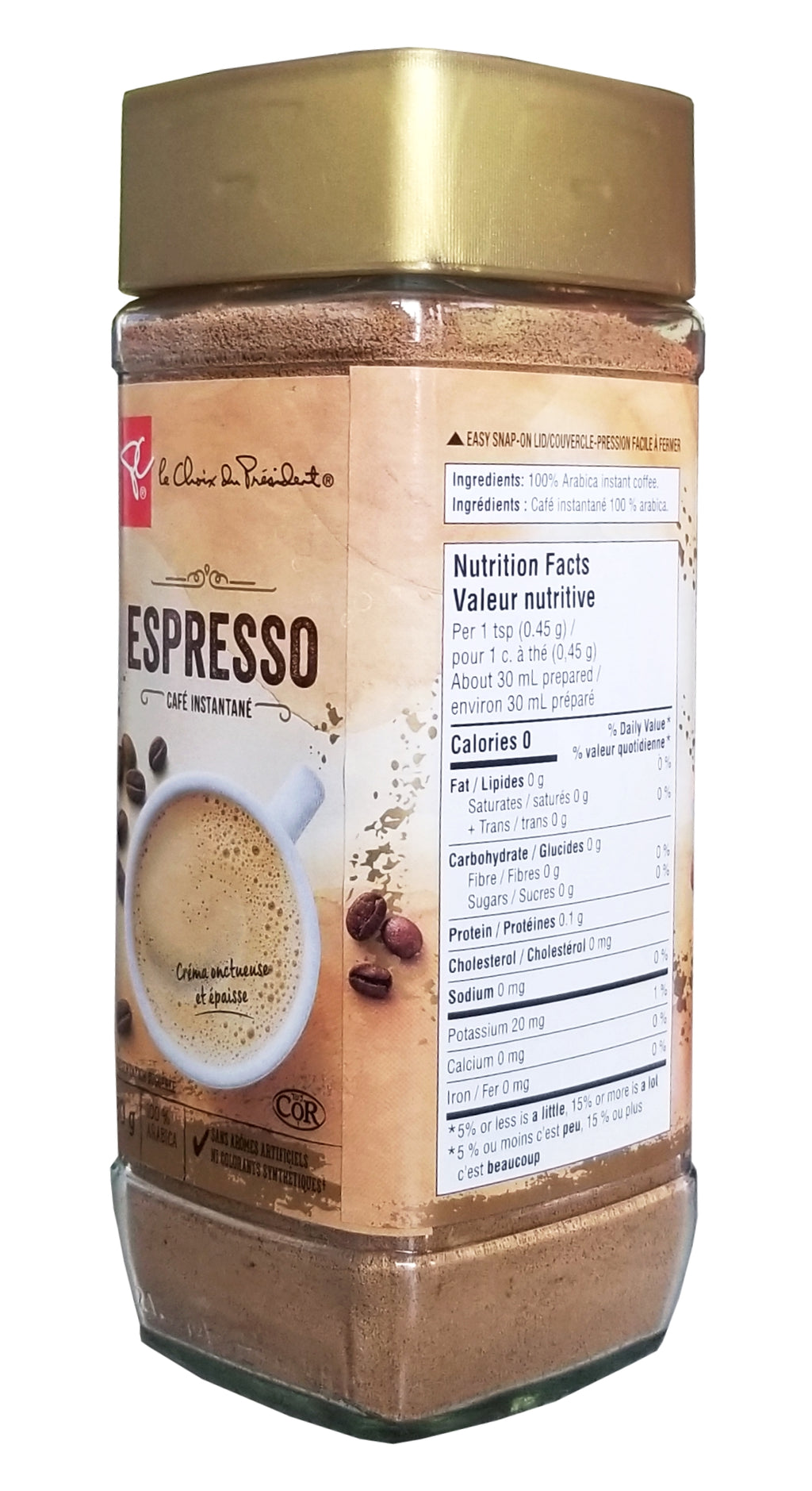 President's Choice Espresso Instant Coffee, 80g/2.8 oz. Jar {Imported from Canada}