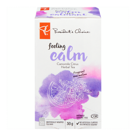 President's Choice Feeling Calm Herbal Tea front