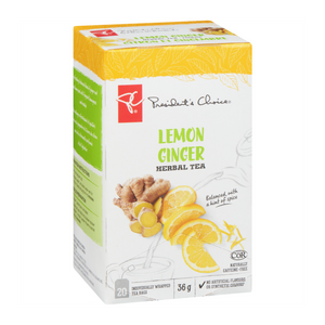 President's Choice Lemon Ginger Herbal Tea, 20ct, 40g/1.4 oz. Box
