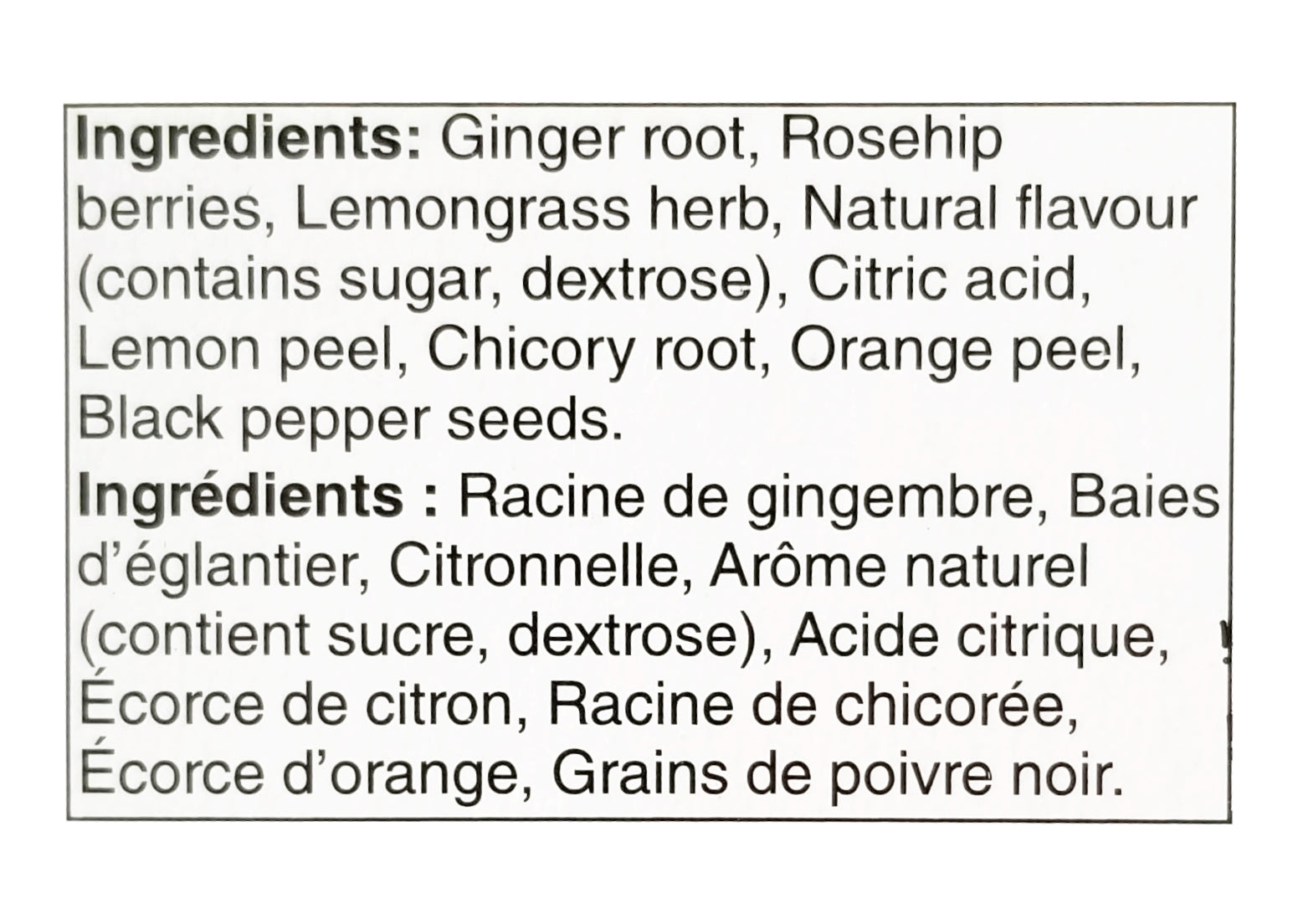 President's Choice Lemon Ginger Herbal Tea, 20ct, 40g/1.4 oz. Box