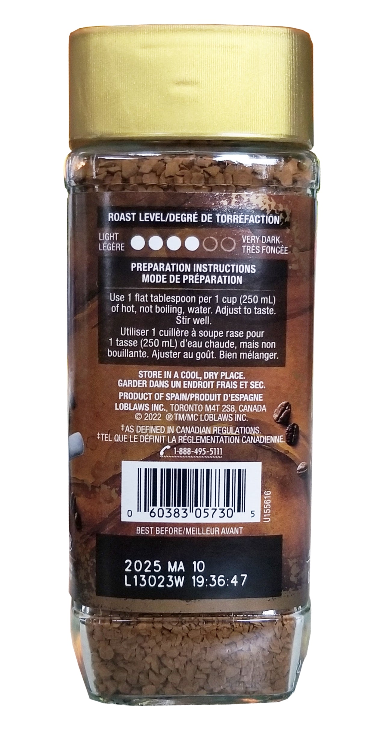 President's Choice Medium Roast Instant Coffee, 100g/3.5 oz