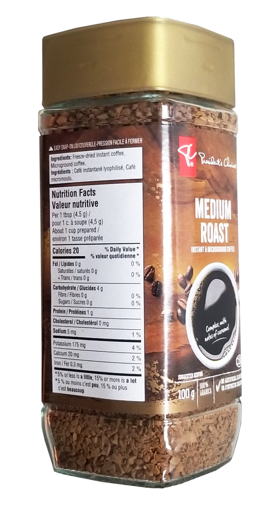 President's Choice Medium Roast Instant Coffee, 100g/3.5 oz