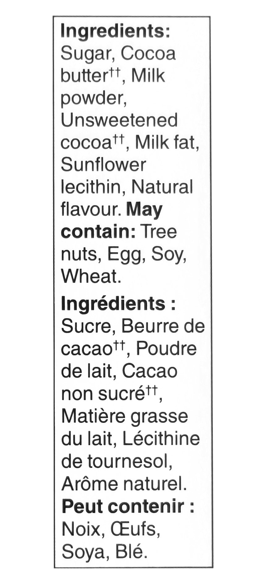 President's Choice Milk Chocolate Bar - 100g/3.5 oz. Bar