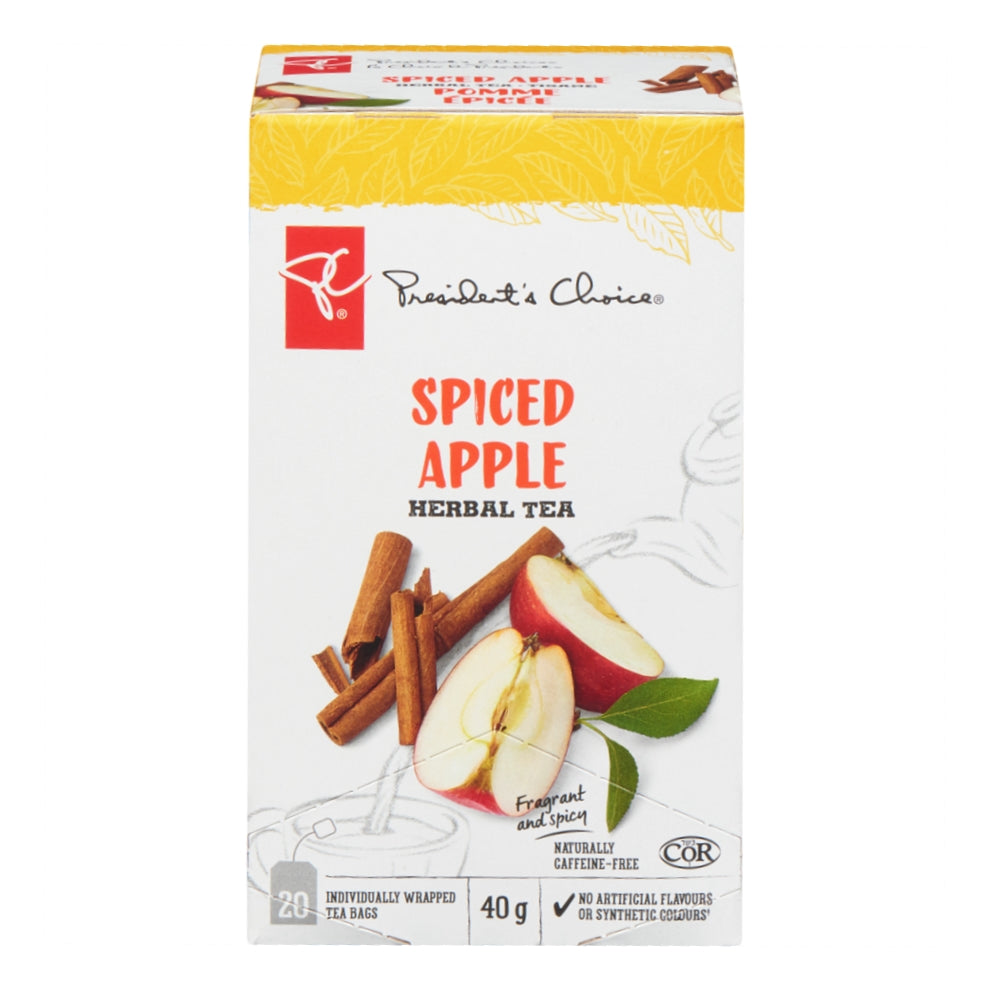 President's Choice Spiced Apple Herbal Tea, 20ct, 40g/1.4 oz. Box