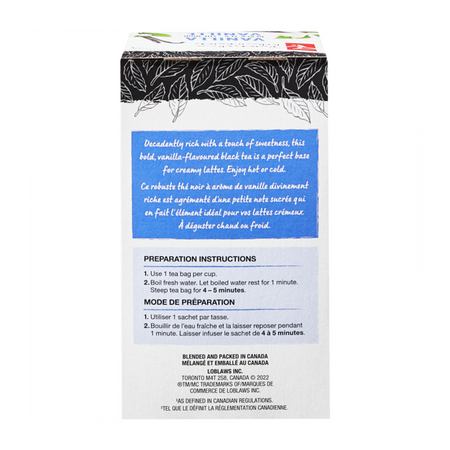 President's Choice Vanilla Black Tea Back