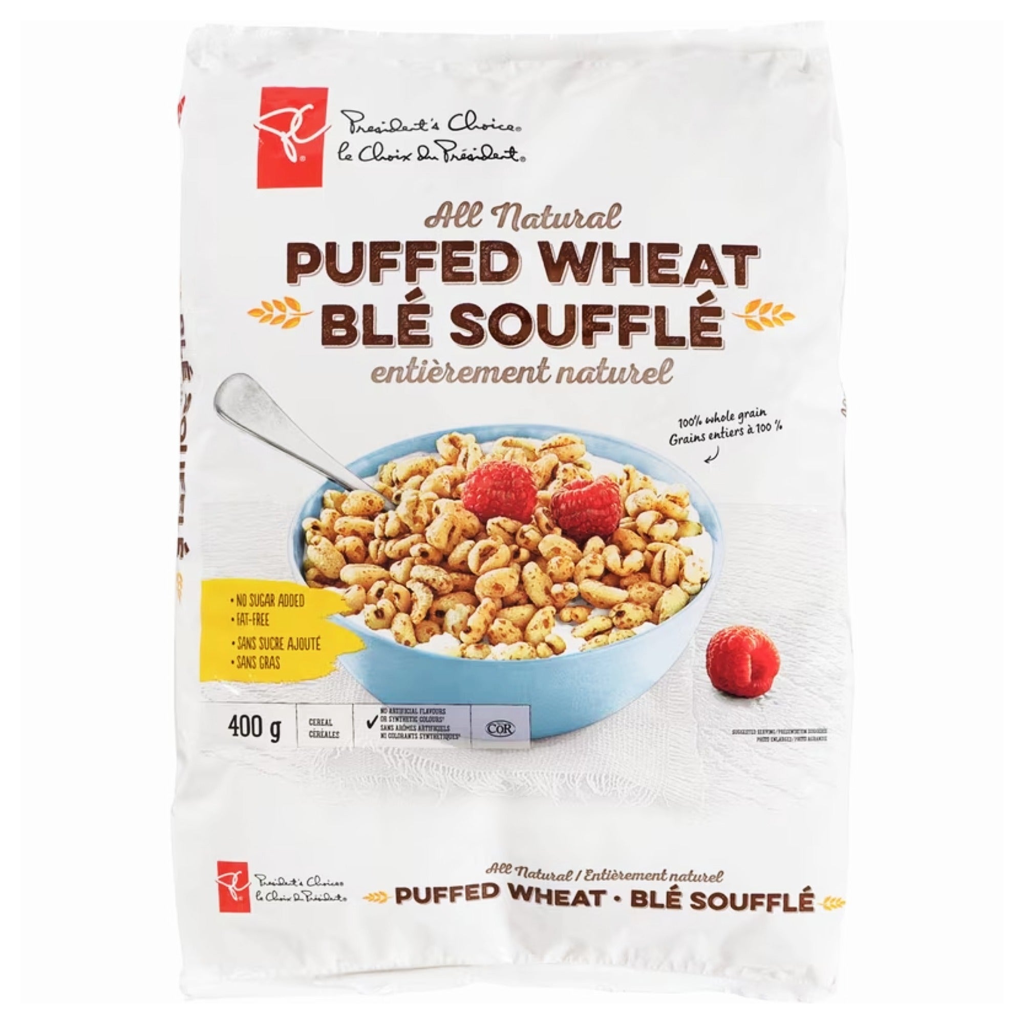 President's Choice Puffed Wheat Cereal 400 g / 14.1 oz