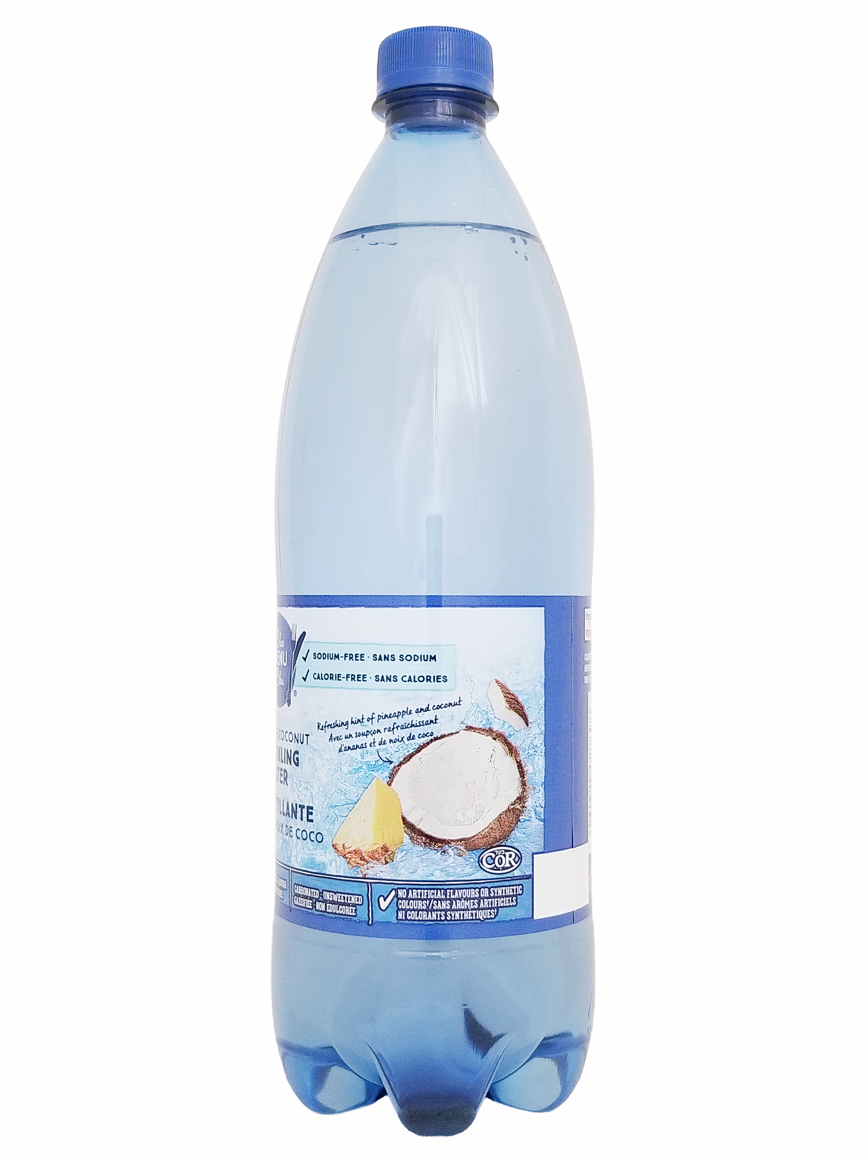 PC Blue Menu Pineapple Coconut Flavored Sparkling Water, 1L/35.2 fl oz