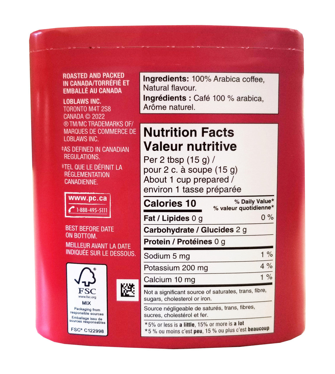 President's Choice The Great Canadian Maple Flavored Coffee, 250g/8.75 oz. Box {Imported from Canada}