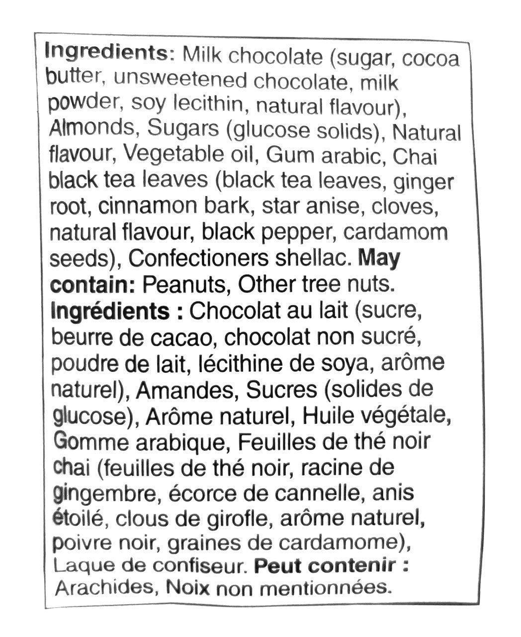 President's Choice Milk Chocolate Chai Tea Almonds, 250g/8.75 oz. Bag {Imported from Canada}
