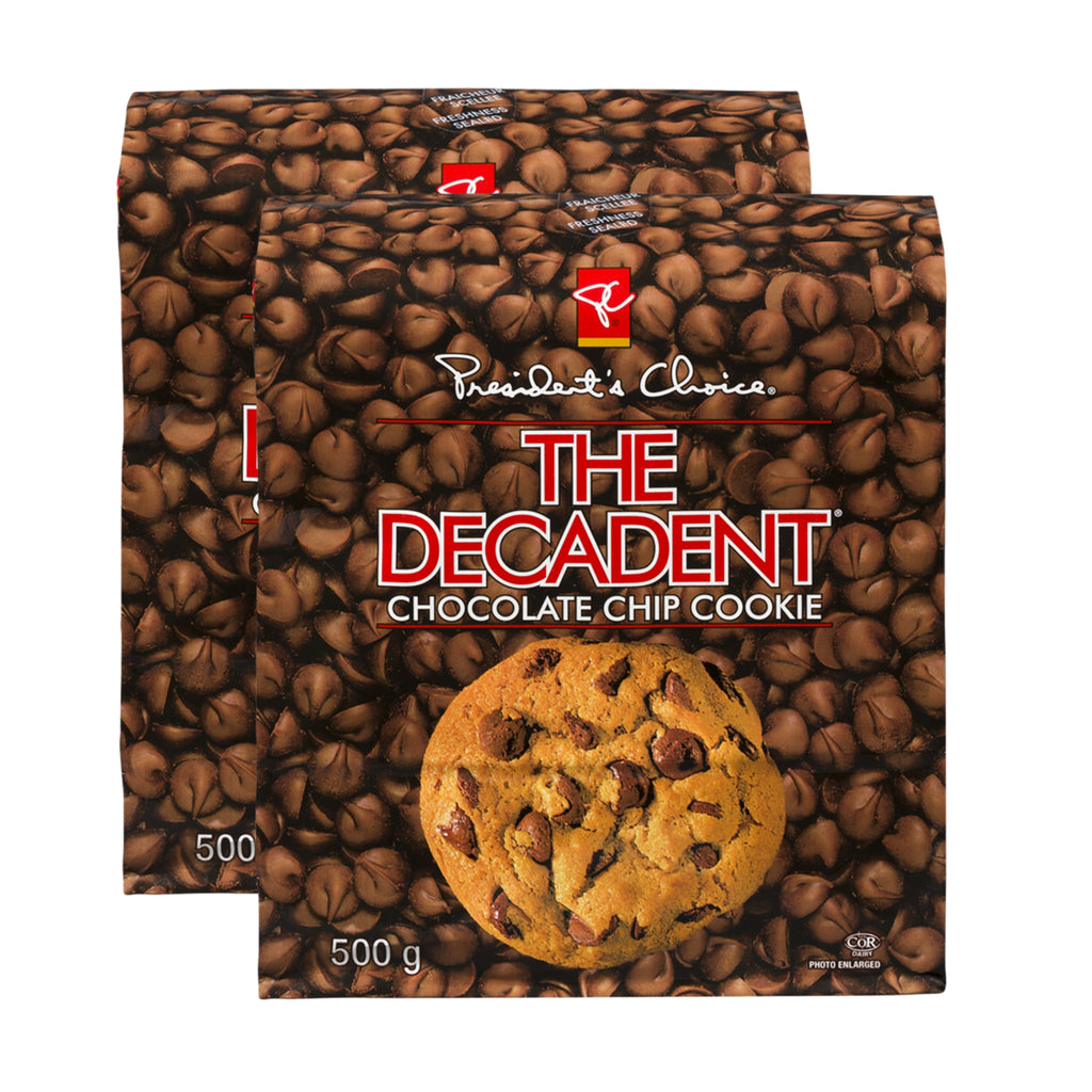 PC The Decadent Chocolate Chip Cookies, 500g/17.6oz-(2pk) {Imported from Canada}