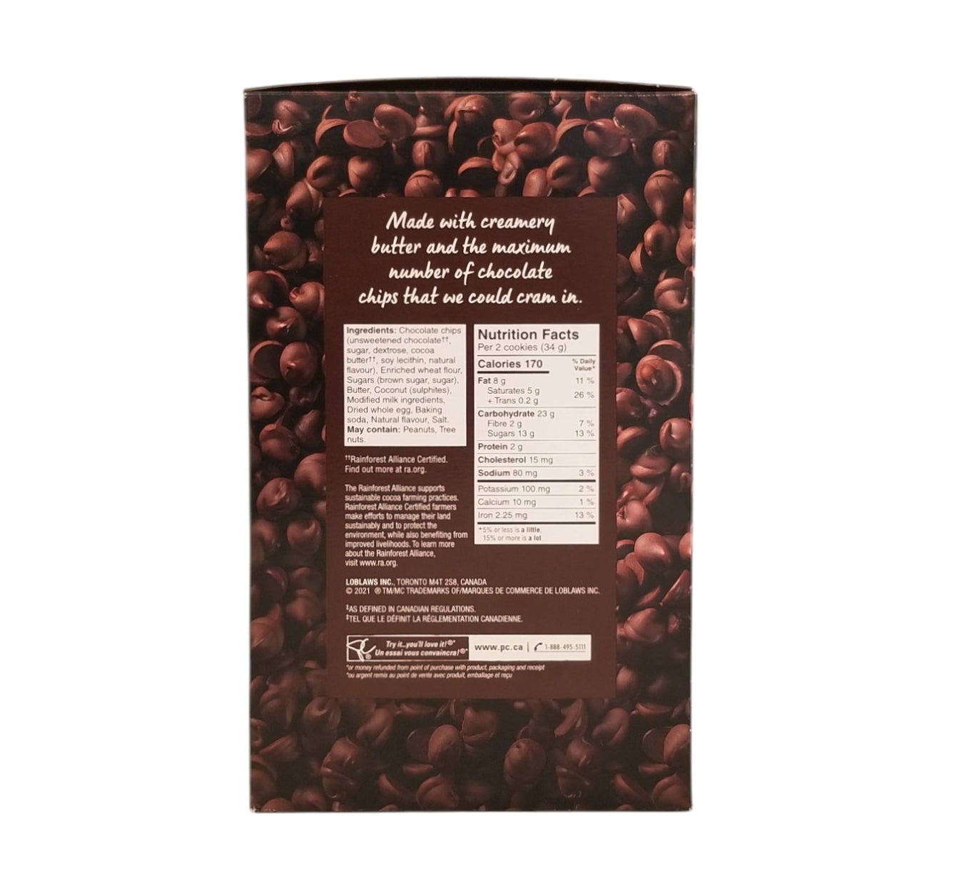 PC The Decadent Chocolate Chip Cookies, 500g/17.6oz-(2pk) {Imported from Canada}