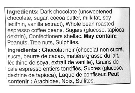 President's Choice Dark Chocolate covered Espresso Beans, 250g/8.75 oz. Bag {Imported from Canada}