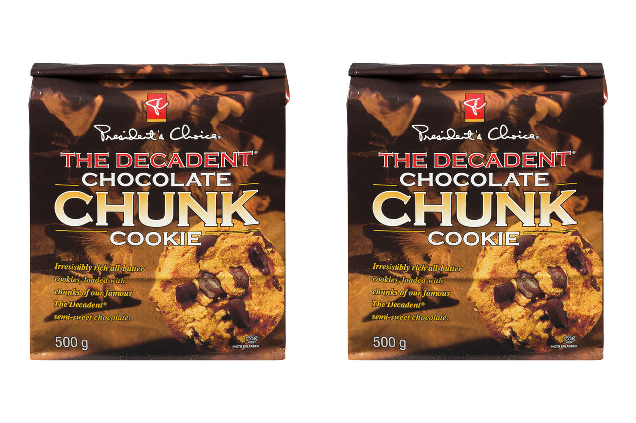 PC Chocolate CHUNK Cookies 500g/17.6 oz. (2pk) {Imported from Canada}