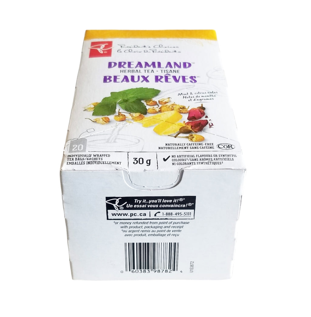 President's Choice Dreamland Herbal Tea, 20ct, 40g/1.4 oz. Box